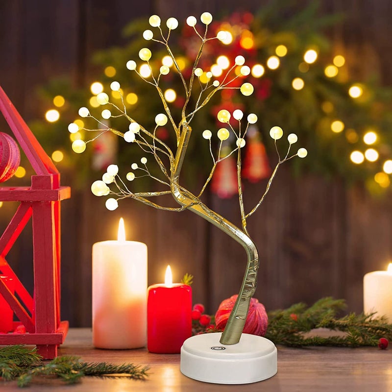 S2S Premium Fairy LED Lights Tabletop Bonsai Tree Light Touch Switch DIY Artificial Light Tree Lamp Decoration Festival Holiday BatteryUSB Operated - Image 2