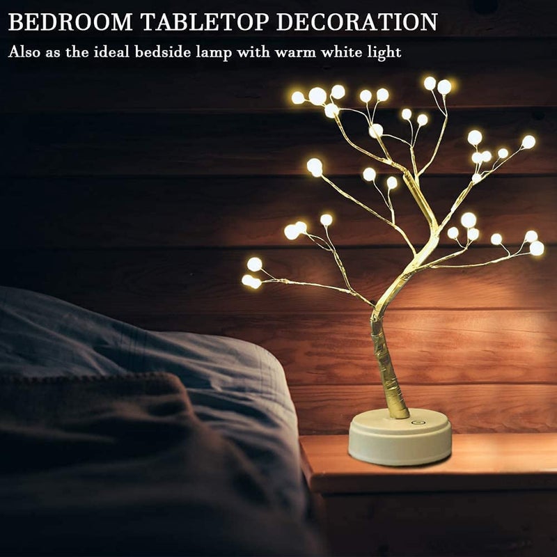 S2S Premium Fairy LED Lights Tabletop Bonsai Tree Light Touch Switch DIY Artificial Light Tree Lamp Decoration Festival Holiday BatteryUSB Operated - Image 5
