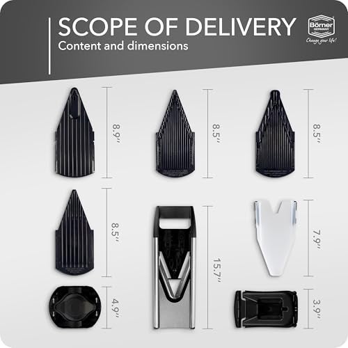 Börner by Reston Lloyd Mandoline Slicer V6 (Professional Set) • Stainless Steel Slicer with V-Blade • Adjustable Kitchen Slicer for Vegetables & Fruits • Various Thicknesses & Grater - Image 3