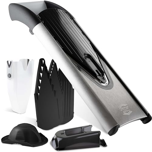Börner by Reston Lloyd Mandoline Slicer V6 (Professional Set) • Stainless Steel Slicer with V-Blade • Adjustable Kitchen Slicer for Vegetables & Fruits • Various Thicknesses & Grater - Image 1