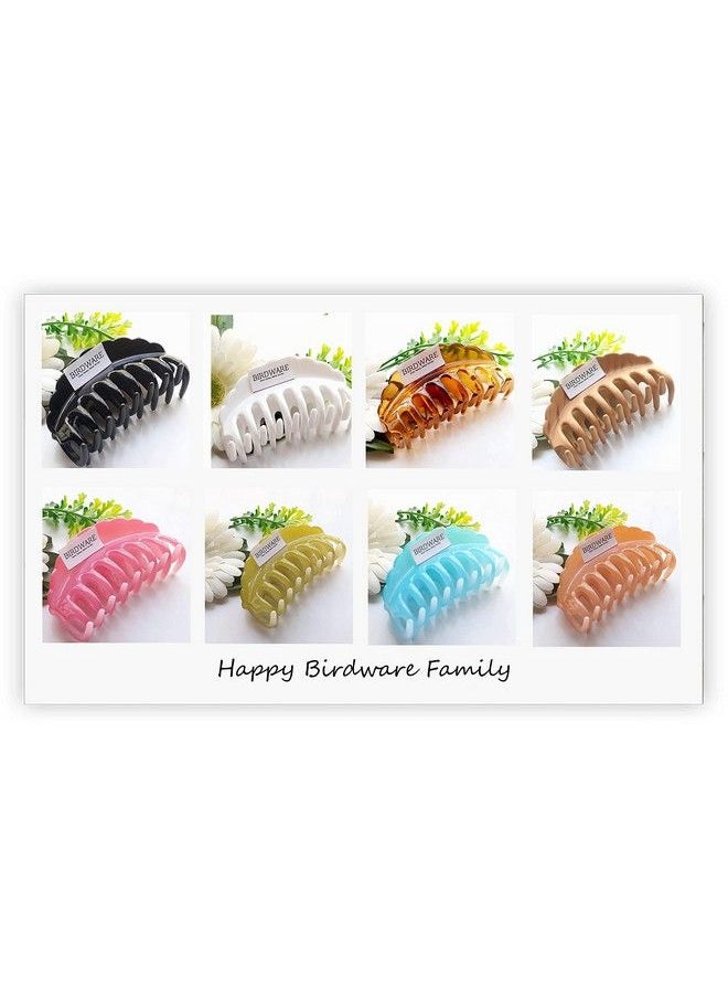BIRDWARE Hair Clutcher Claw Clip Stone Butterfly Clips Hair Clips For Women & Girls (Pack Of 2 Bigsize Multi Color Acrylic Material)  - Image 5