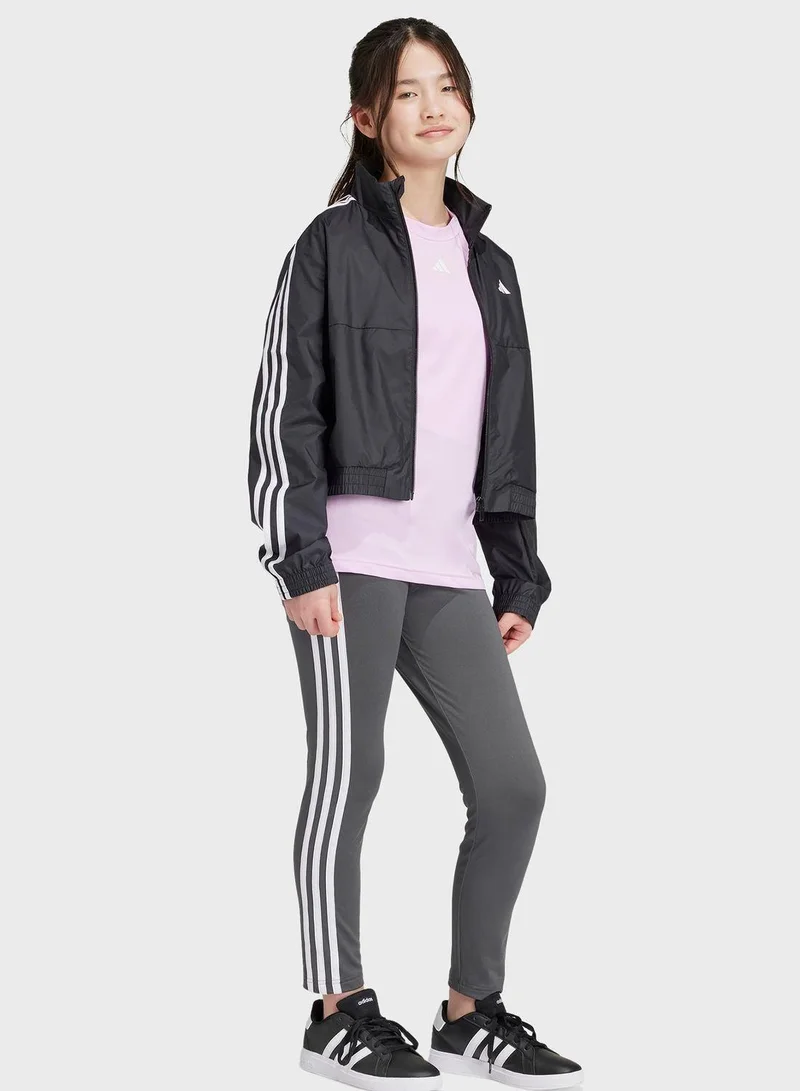 Adidas G Tr-Es 3S Tig Grey Training Tights 5-6Y