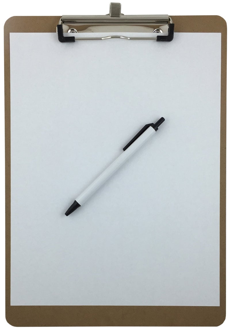 Trade Quest Pen Holder Clipboard, Letter Size, Low Profile Clip, Hardboard, 6-Pack (Pen Included) - Image 5