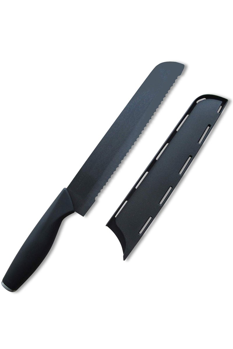 Cestari Advanced Ceramic Revolution Bread Knife 8 Inch Razor Sharp Serrated Blade Never Needs Sharpening Premium Kitchen Knife with Safety Sheath and Gift Box