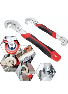 Generic OBLIVION 2-Piece Multifunctional Power Tool Set, Adjustable Quick-Grip Tool Wrench (Red and Black, 2 Pieces)  - Image 2