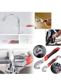 Generic OBLIVION 2-Piece Multifunctional Power Tool Set, Adjustable Quick-Grip Tool Wrench (Red and Black, 2 Pieces)  - Image 3