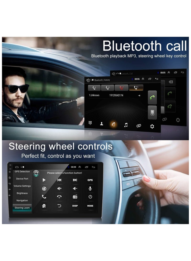 تحتوي سيارة هوندا سيفيك 2012 2013 2014 على نظام ملاحة وستيريو بشاشة اندرويد 9 انش وعجلة قيادة اصلية مع تحكم وراديو اف ام وبلوتوث وكاميرا خلفية مجانية - Image 4