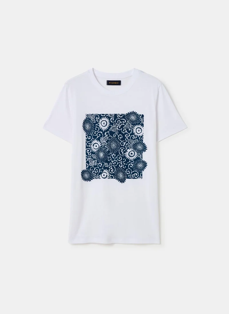 Ovs Organic Cotton T-Shirt With Floral Print