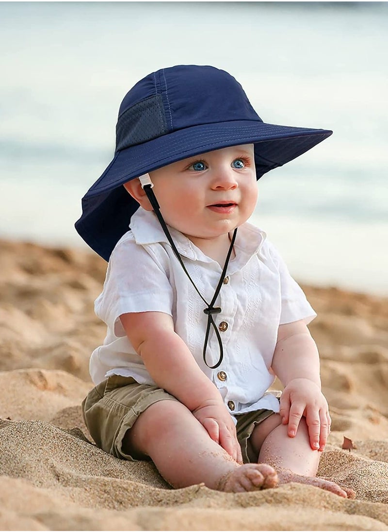Generic - Baby Sun Hat UPF 50+ Toddler Sun Hat Sun Protection Kids Sun Hat Summer Baby Bucket Hat Cute Baby Beach Hat - Image 1