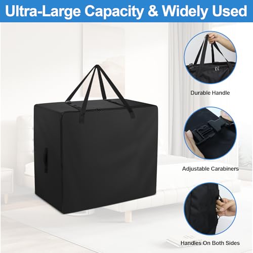 Raweao Folding Mattress Bag - 600D Oxford Cloth Heavy Duty Carry Case for Tri-Fold Guest Bed Mattress (Fits 4" Single Mattress with Folding Dimensions of 25" x 25" x 12") - Image 5
