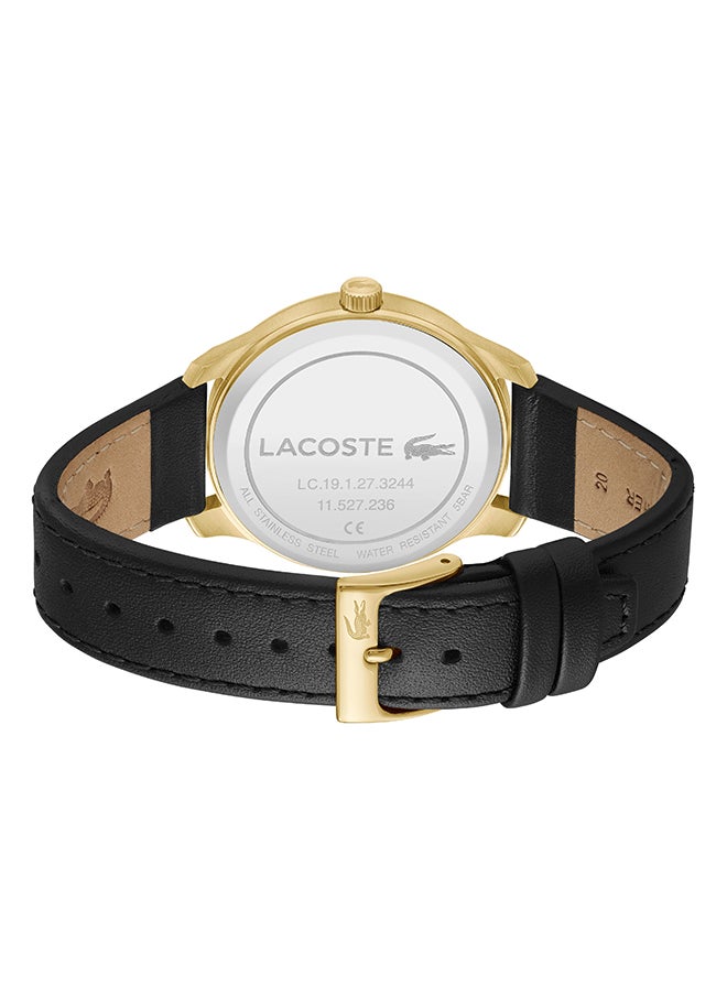 LACOSTE Men's Analog Round Shape Leather Wrist Watch 2011324 - 42 Mm  - Image 3