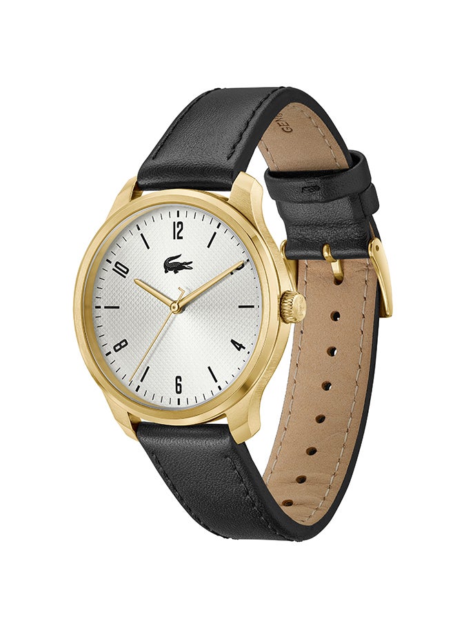 LACOSTE Men's Analog Round Shape Leather Wrist Watch 2011324 - 42 Mm  - Image 2