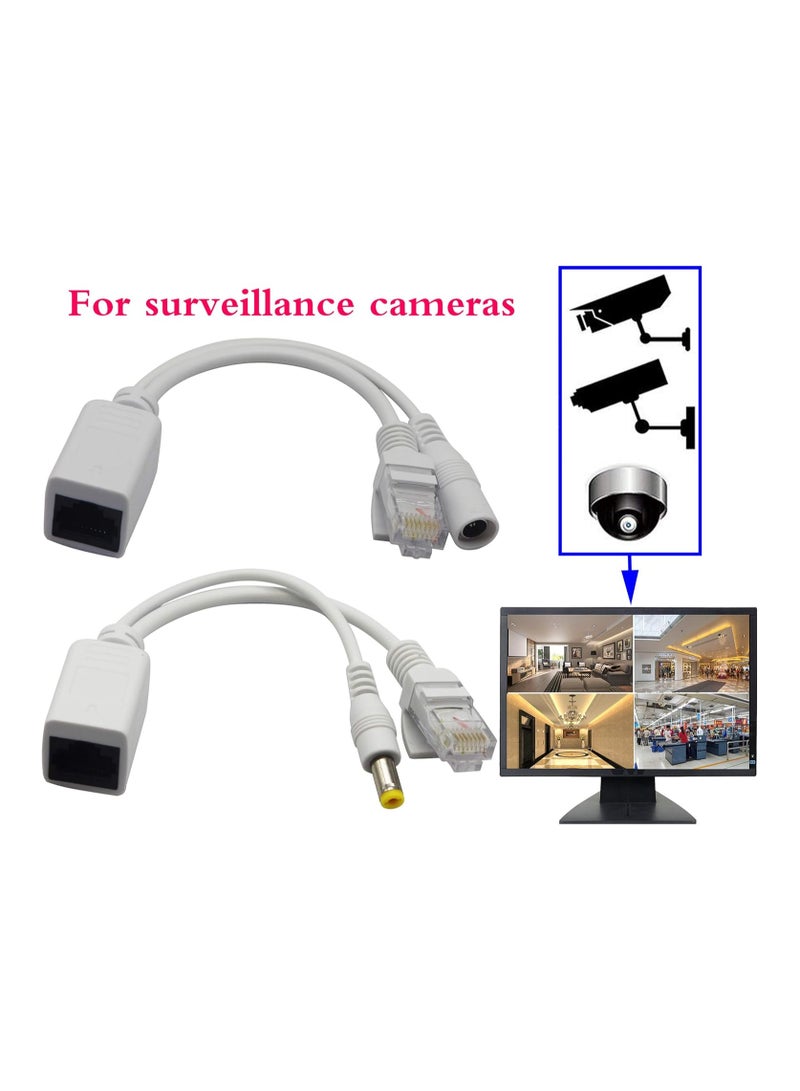 1 Pair Passive POE Adapter Cable,POE Injector and POE Splitter Kit with 5.5x2.1mm DC Connector for WLAN, Routers, Switches,Internet Telephony,IP Cameras - Image 5