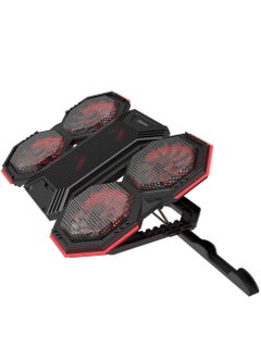 Marvo FN-41 Laptop Cooling Pad Stand with Mobile Holder – 6x Red LED Fan – UP 17” | Black - pzsku/Z4BDEDF9B66EE4AEB6B4BZ/45/_/1713905117/284fcda6-dbe3-4b2b-8f0d-83ef0eafc1be