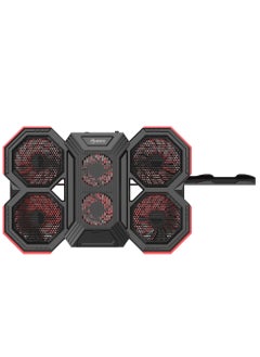 Marvo FN-41 Laptop Cooling Pad Stand with Mobile Holder – 6x Red LED Fan – UP 17” | Black - pzsku/Z4BDEDF9B66EE4AEB6B4BZ/45/_/1713905280/9da01d1e-76dd-43c3-94b3-45c54b3406d4