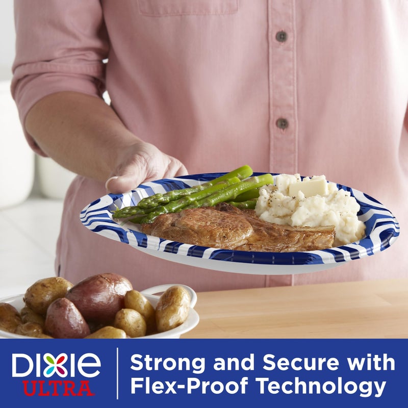 Dixie Ultra, Large Paper Plates, 10 Inch, 172 Count (4 packs of 43 plates), 3X Stronger*, Heavy Duty, Microwave-Safe, Soak-Proof, Cut Resistant, Disposable Plates For Heavy, Messy Meals - Image 4