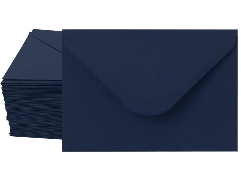 Dark Blue Mini Envelopes: 4 X 2.75 Inches 120 G/m² Thick Kraft Paper - Self Seal Cute Elegant Design Card Envelopes For Gift Giving Invitations Notes - Image 1