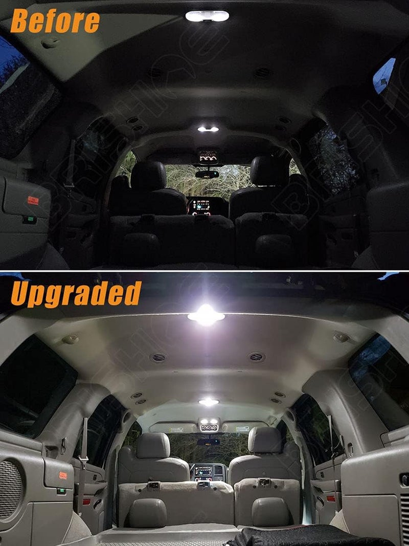 BRISHINE White Interior LED Lights Kit for Chevrolet Tahoe/Suburban, GMC Yukon (2007-2014) - 14 Super Bright 6000K LED Bulbs Package + License Plate Lights and Install Tool - Image 2