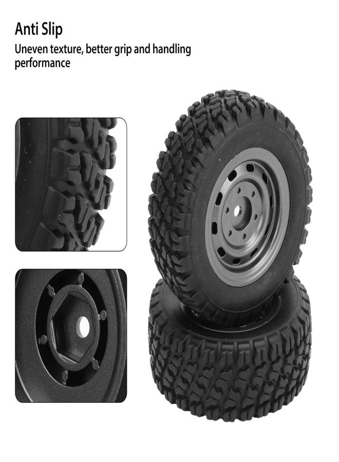 2 Pcs 82mm RC Car Tire 31mm Width 12mm Hex Adapter Spare Part for SCY 16103 1/16 RC Off Road Car - Image 1