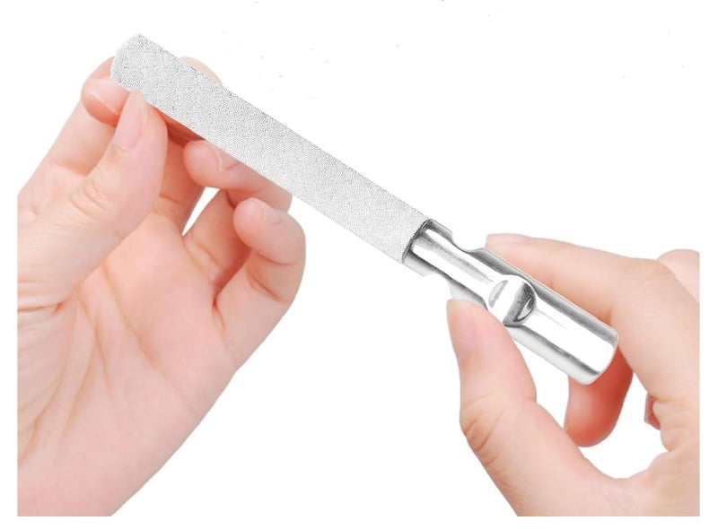 INSIME Stainless Steel Nail filer and buffer | Nail shaper for women Sharp Fingernails | Heavy Duty Reusable Nail File Manicure Pedicure Toenails Nails filer for Natural Nails - Image 1