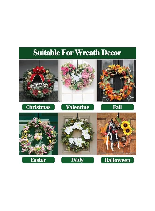 PROMASS promass Wreath Hanger for Front Door, Adjustable Wreath Hanger from 15 to 25 Inches Wreath Hanger, 20 lbs Larger Door Upgrade Wreath Hanger Christmas Fall Wreaths Decorations Hook (Black)  - Image 2
