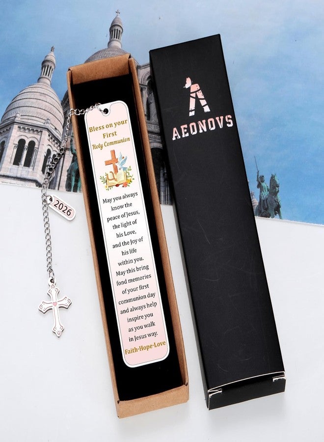 Aeonovs 2026 First Communion Gifts for Girls, 1st Holy Communion Gift for Teen Girls Kids, Religious Bookmarks, Easter Basket Stuffers for Toddler Boys, Catholic Bookmark for Daughter Son - Image 5