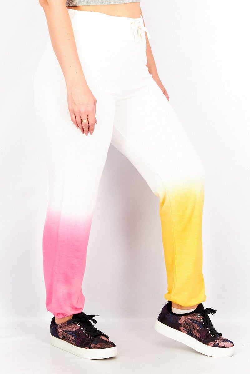 Sundry Women Regular Fit Tie Dye Drawstring Sweatpants, White - Image 3