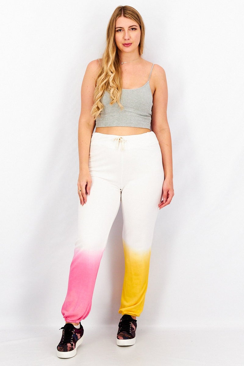 Sundry Women Regular Fit Tie Dye Drawstring Sweatpants, White - Image 2