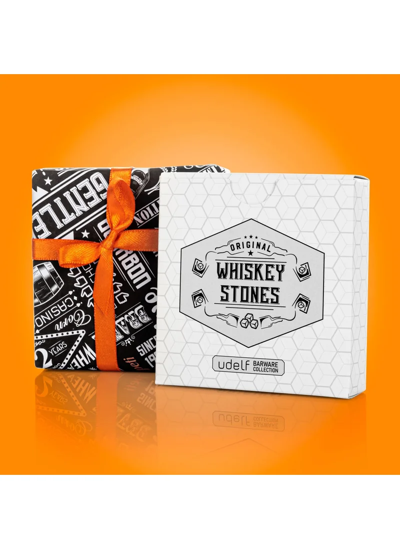 Hediye Sepeti Whiskey Cooling Stone with Premium Special Pouch - Pack of 12 Whiskey Stones