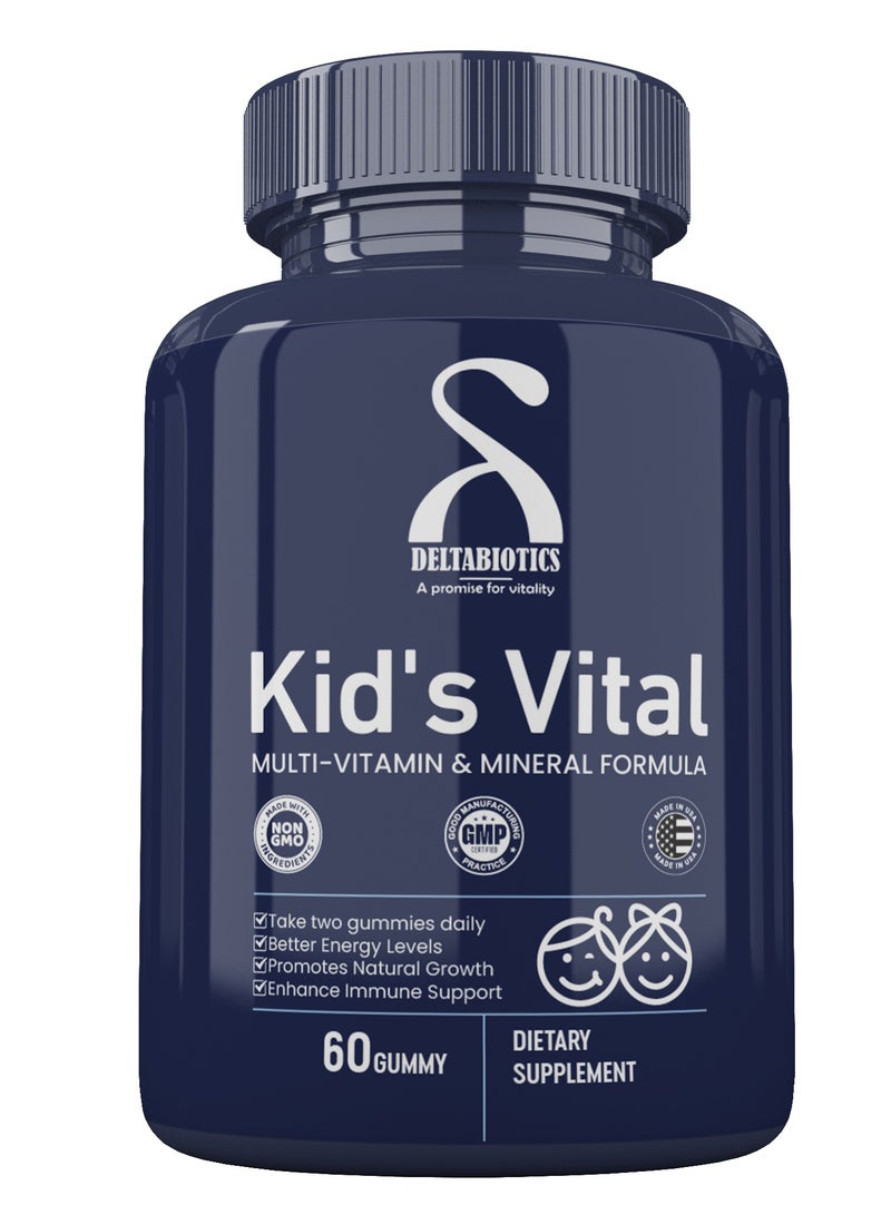 Deltabiotics Kids Vital - Multivitamin & Mineral Formula Gummy Candy 60 Gummies  - Image 1
