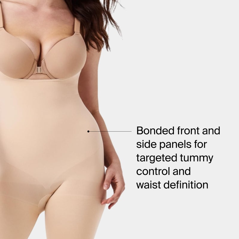 SPANX SPANXsculpt Power Series Open-Bust Mid-Thigh Bodysuit - Level 4 Compression - Lightweight Body Shaper - Shapewear for Women - Soft Nude X-Large - Image 3