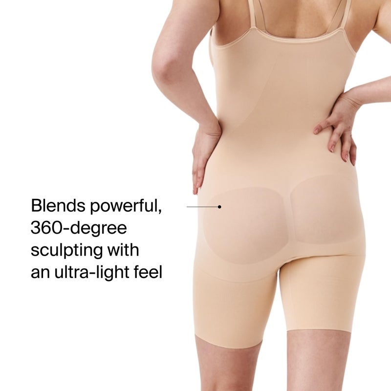 SPANX SPANXsculpt Power Series Open-Bust Mid-Thigh Bodysuit - Level 4 Compression - Lightweight Body Shaper - Shapewear for Women - Soft Nude X-Large - Image 4