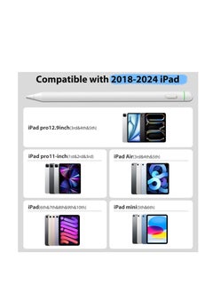 Generic Stylus Pen for iPad 2018-2024 Magnetic Fast Charging 2x with Tilt Sensitivity and Palm Rejection Compatible Air 5th 3rd Gen Pro 11/12.9 Mini 5/6 10-6 Classic White  - Image 5