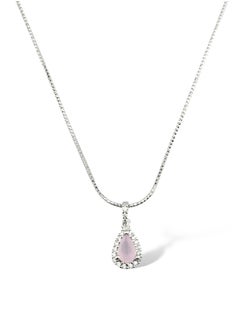 zilara Pear Halo Collier Chain Necklace  - Image 1
