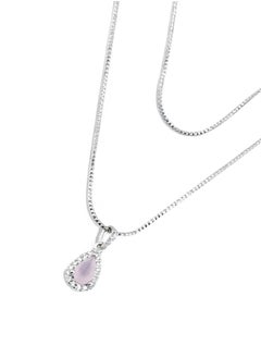 zilara Pear Halo Collier Chain Necklace  - Image 4