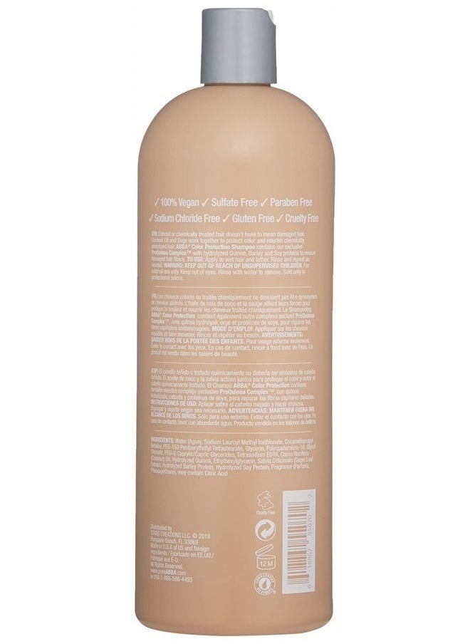 ABBA Color Protection Shampoo, Coconut Oil & Sage, 32 Fl Oz  - Image 2