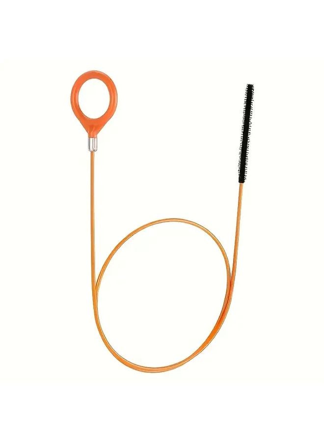 1pc Extra Long Stainless Steel Drain Snake Tool Flexible Nylon Coating Rust Resistant - Image 1