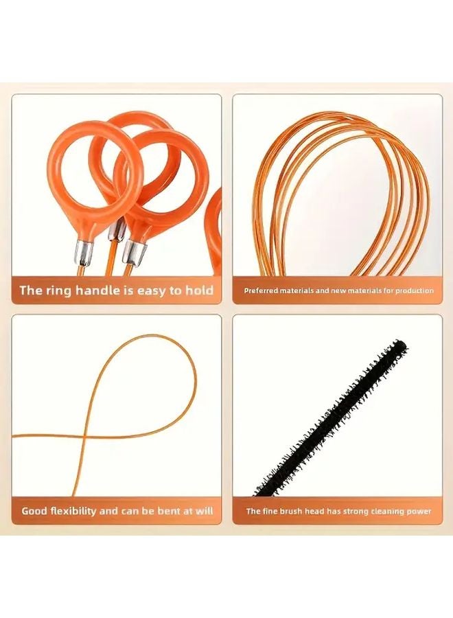 1pc Extra Long Stainless Steel Drain Snake Tool Flexible Nylon Coating Rust Resistant - Image 4