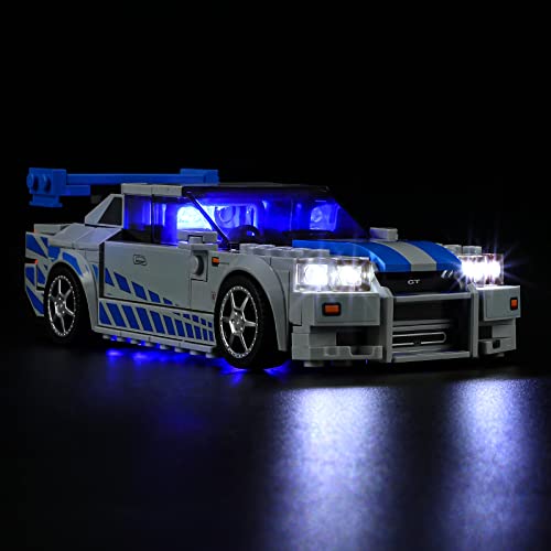 Vaodest LED Light for Lego 76917 Speed Champions Fast Furious Nissan Skyline GTR R34 Toy Car SetDesign and Configuration Compatible with Model 76917 LED Light Only Not Building Block Kit - Image 1