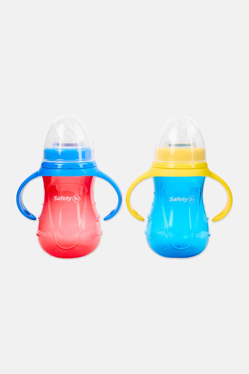 Safety 1st 2 Pack Wide Neck Feeding Bottles, Multicolor - Image 1