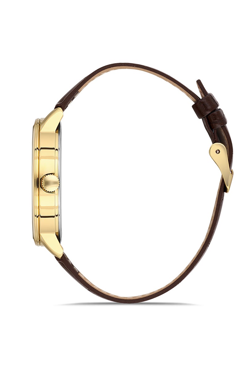 OMAX MEN’S Wrist-Watch | Analog | Leather Strap | Elegant Design - Image 2