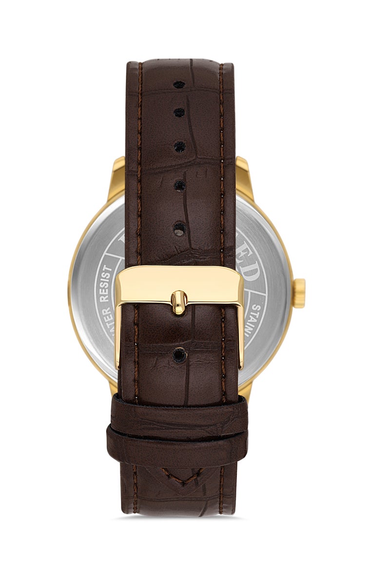 OMAX MEN’S Wrist-Watch | Analog | Leather Strap | Elegant Design - Image 3