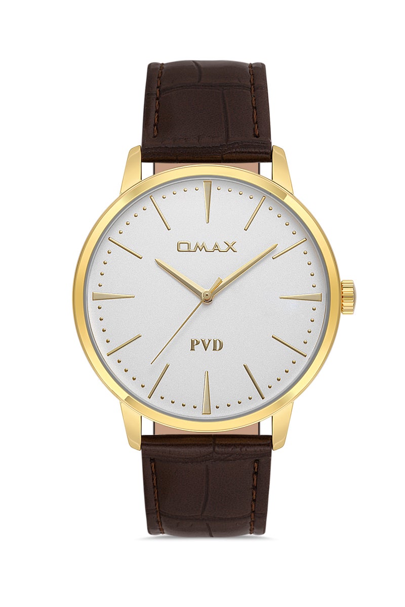 OMAX MEN’S Wrist-Watch | Analog | Leather Strap | Elegant Design - Image 1