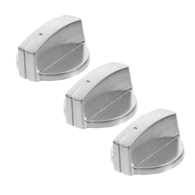 Stainless Steel Gas Stove Knobs 3PCS Replacement Control Knobs Easy Install Clean - Image 2