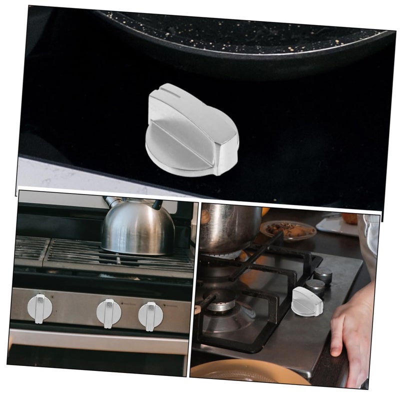 Stainless Steel Gas Stove Knobs 3PCS Replacement Control Knobs Easy Install Clean - Image 4