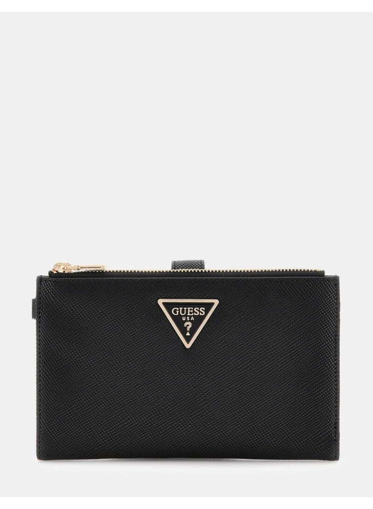 GUESS Women's Signature Logo Long Wallet - Black - Image 1