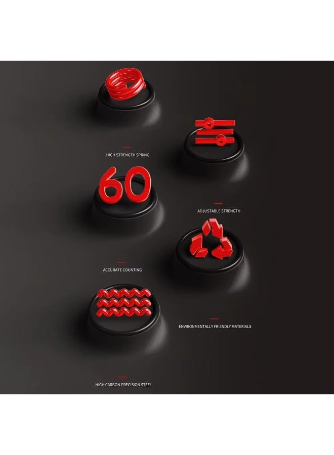 أداة تمارين لتقوية اليد من 5 إلى 165 كجم (مقوي قبضة اليد بريميوم قابل للتعديل لتدريب الساعد) مقوي المعصم والساعد - Image 4