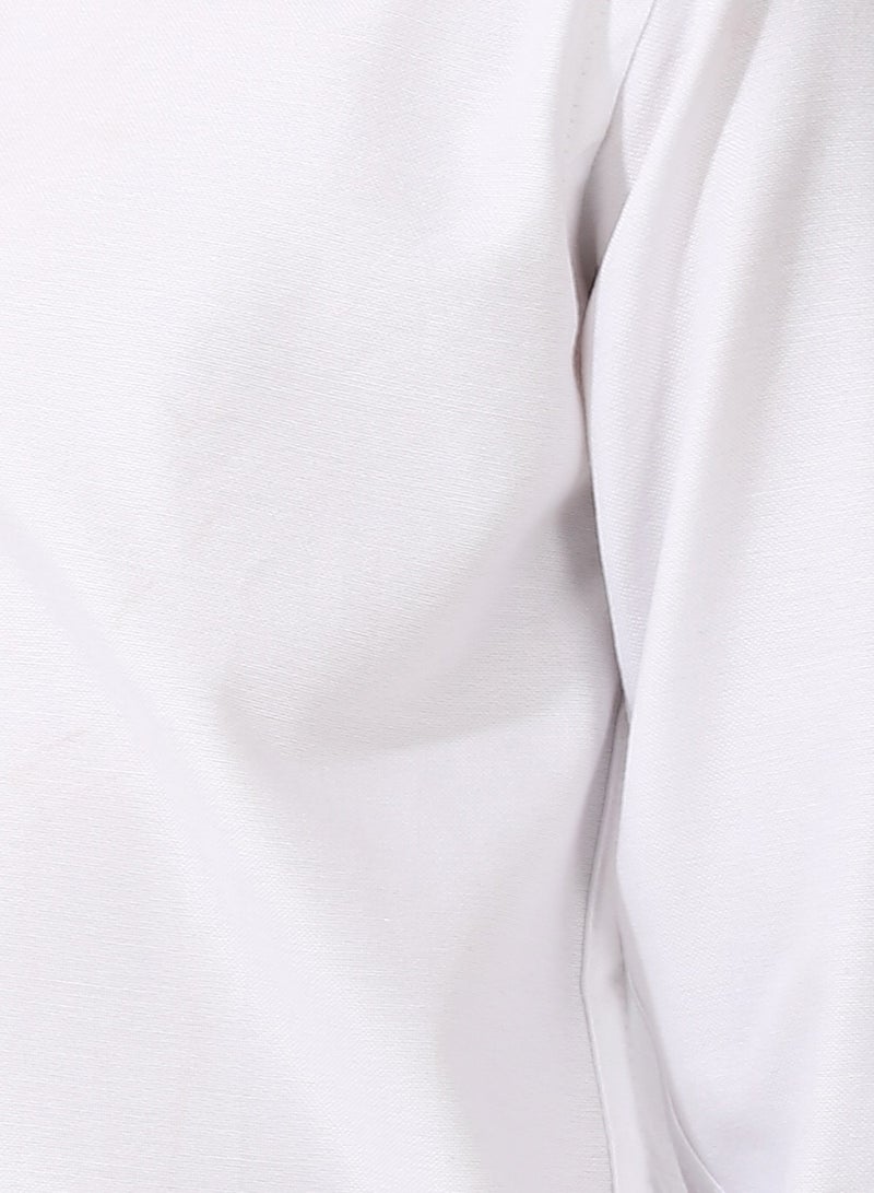 Andora Turn Down Collar Boys Oxford Shirt_ White  - Image 5