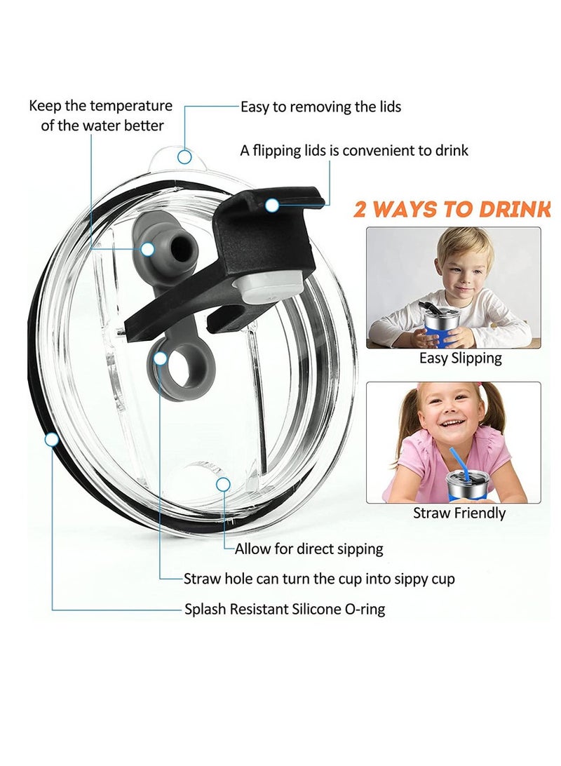 SISGL أكواب أطفال مع مصاصات مقاومة للتسرب، أكواب شرب من الفولاذ المقاوم للصدأ مع أغطية، أكواب سعة 12 أونصة للأطفال، مجموعة من 6 أكواب ماء غير قابلة للكسر للأطفال والبالغين، للاستخدام في الهواء الطلق والداخل - Image 5