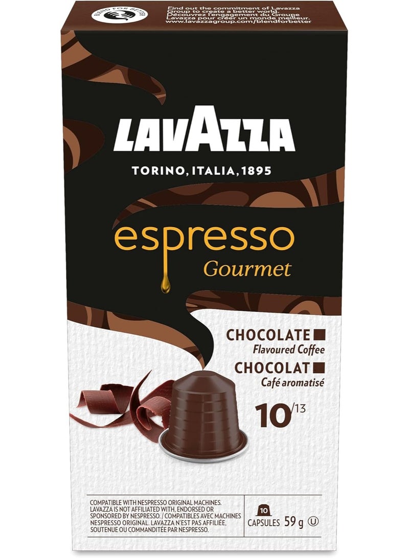 Lavazza NESPRESSO Espresso Gourmet Chocolate, 100% Arabica, Nespresso Original Compatible Aluminum capsules, Pack of 20 capsules - Image 2